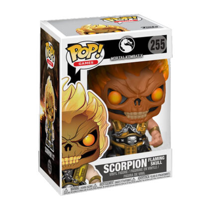 scorpion flaming skull pop box