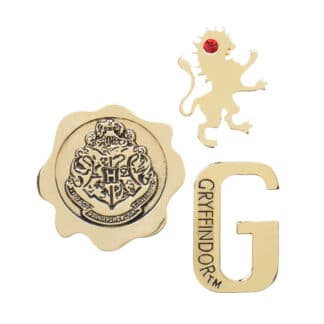 harry potter gryffindor house emblems pin set