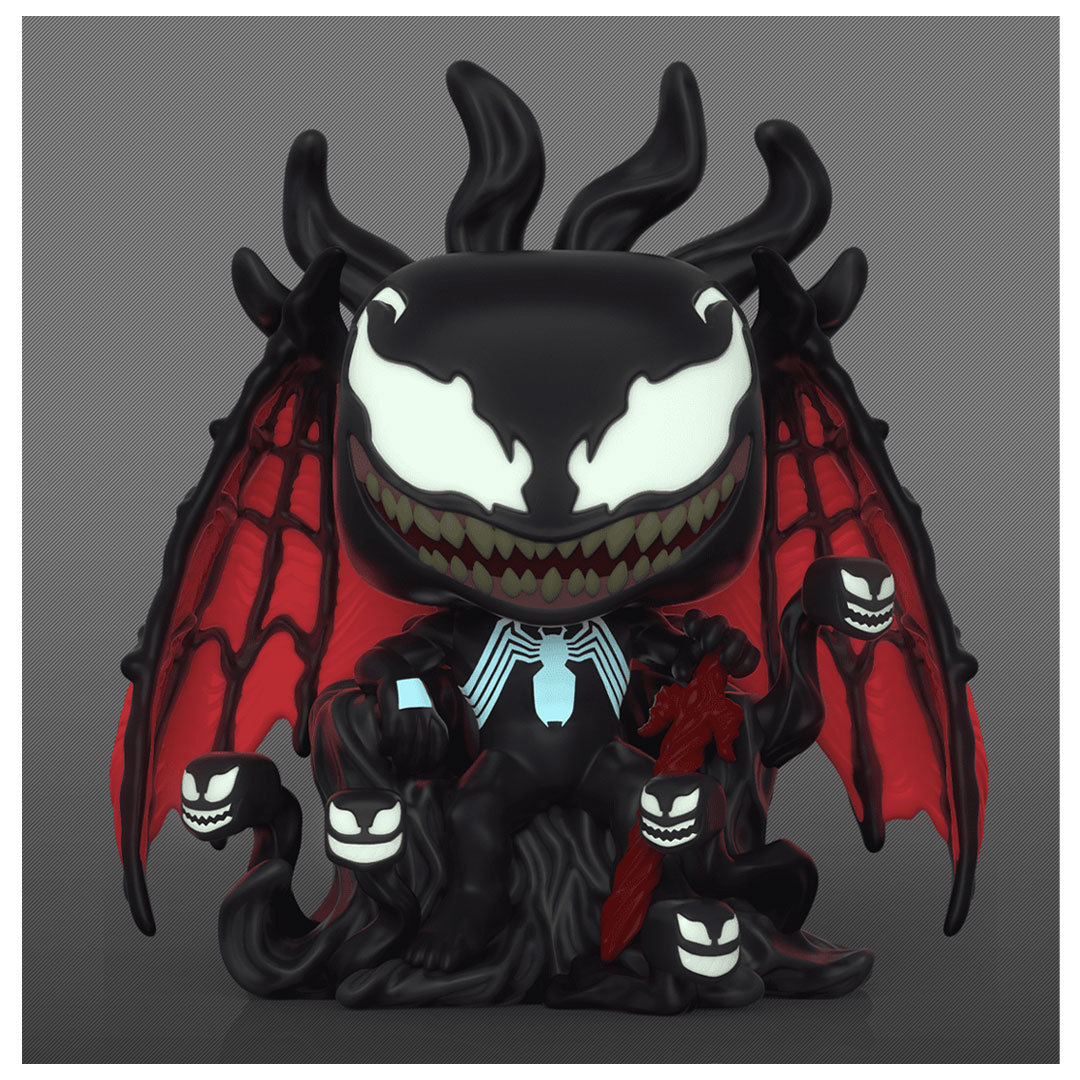 Marvel Funko POP! Vinyl Deluxe #965 Venom On Throne GITD Exc