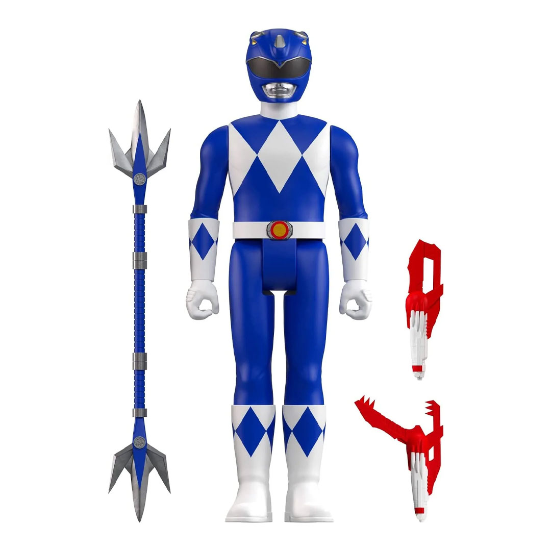 Mighty Morphin Power Rangers Super7 ReAction Blue Ranger Action Figure