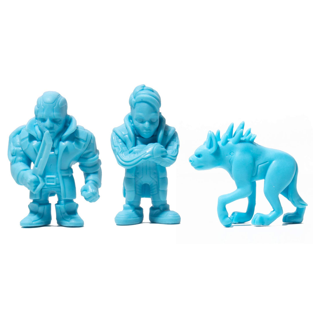 Cyberpunk 2077 Monos Mini Figure 3 Pack Voodoo Boys - Series 1 Blue