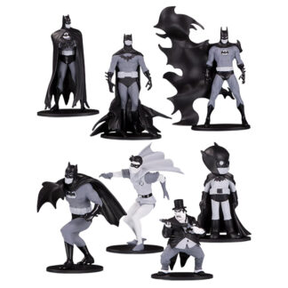 DC Collectables Batman Black & White Series 4 Mini Figure 7 Pack Set w/ Penguin