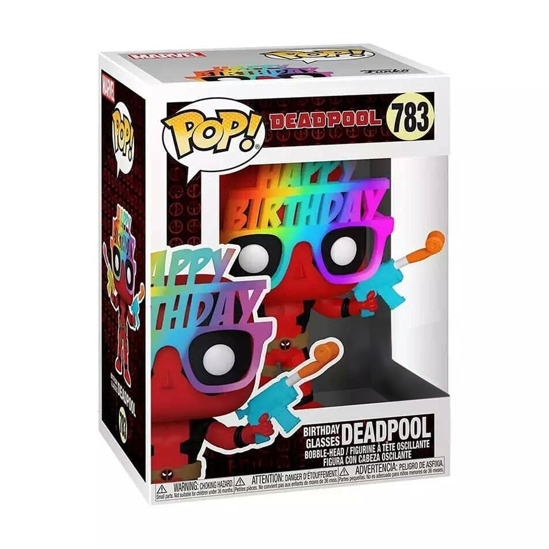 Marvel Funko POP! Vinyl #783 Deadpool w/ Birthday Glasses - Image 2