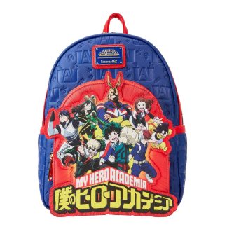 Loungefly My Hero Academia Group Debossed Logo Mini Backpack Anime Front