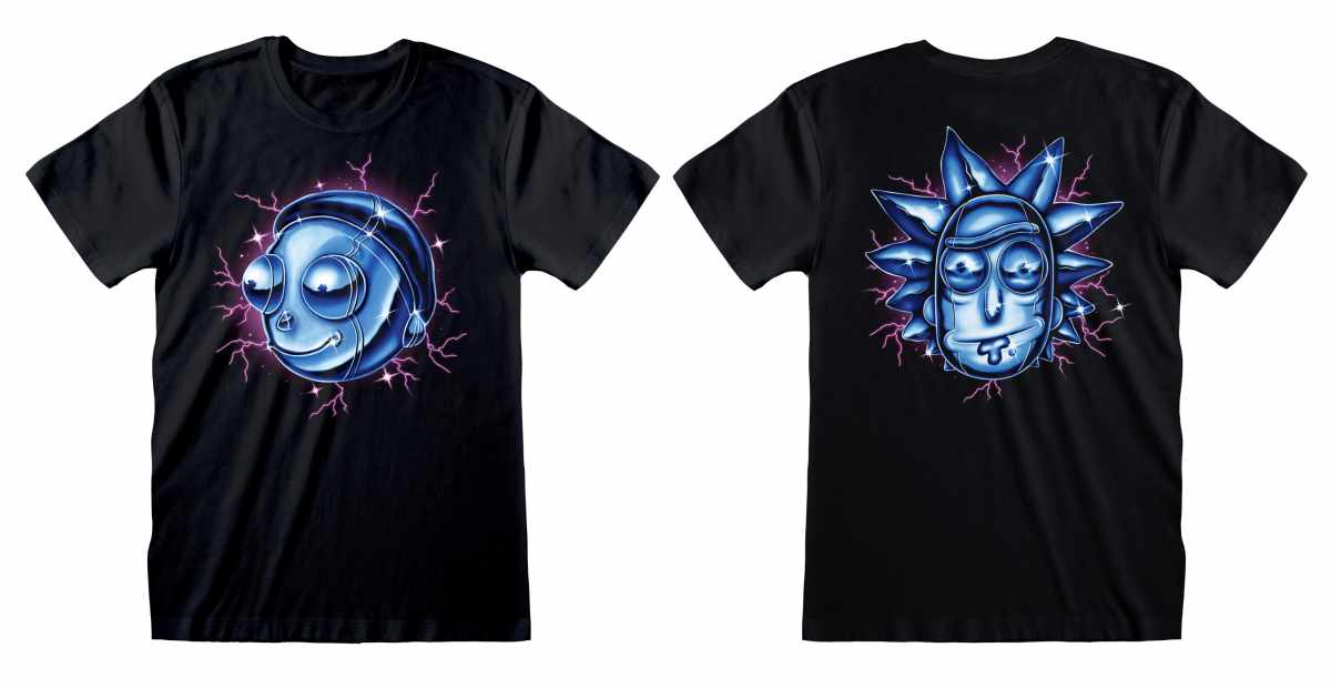 Rick And Morty – Chrome Effect T-Shirt double sided