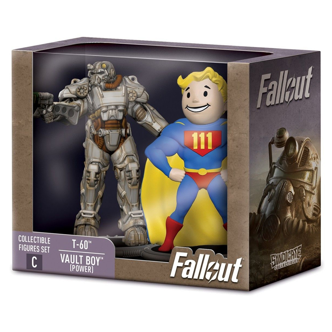 Fallout T-60 and Vault Boy (Power) Collectible Figure Set With BAF - Image 2