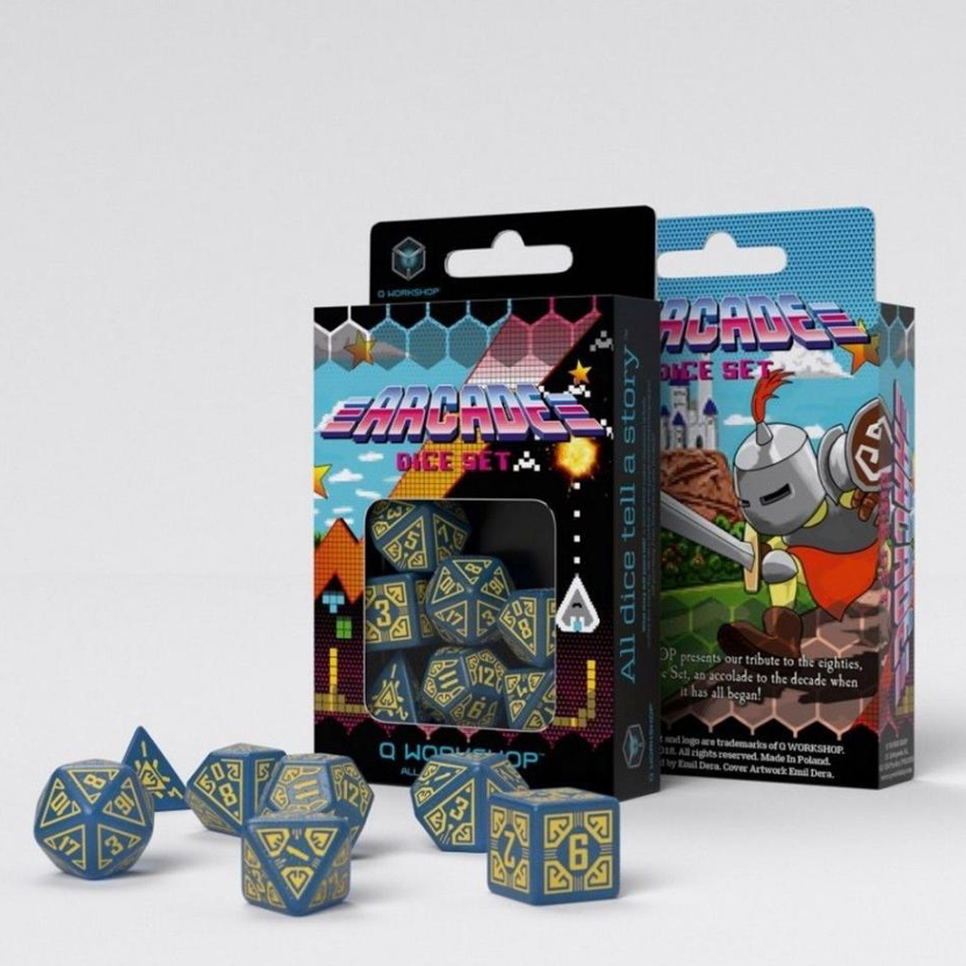 Arcade Dice Set – Blue & Yellow - Image 2