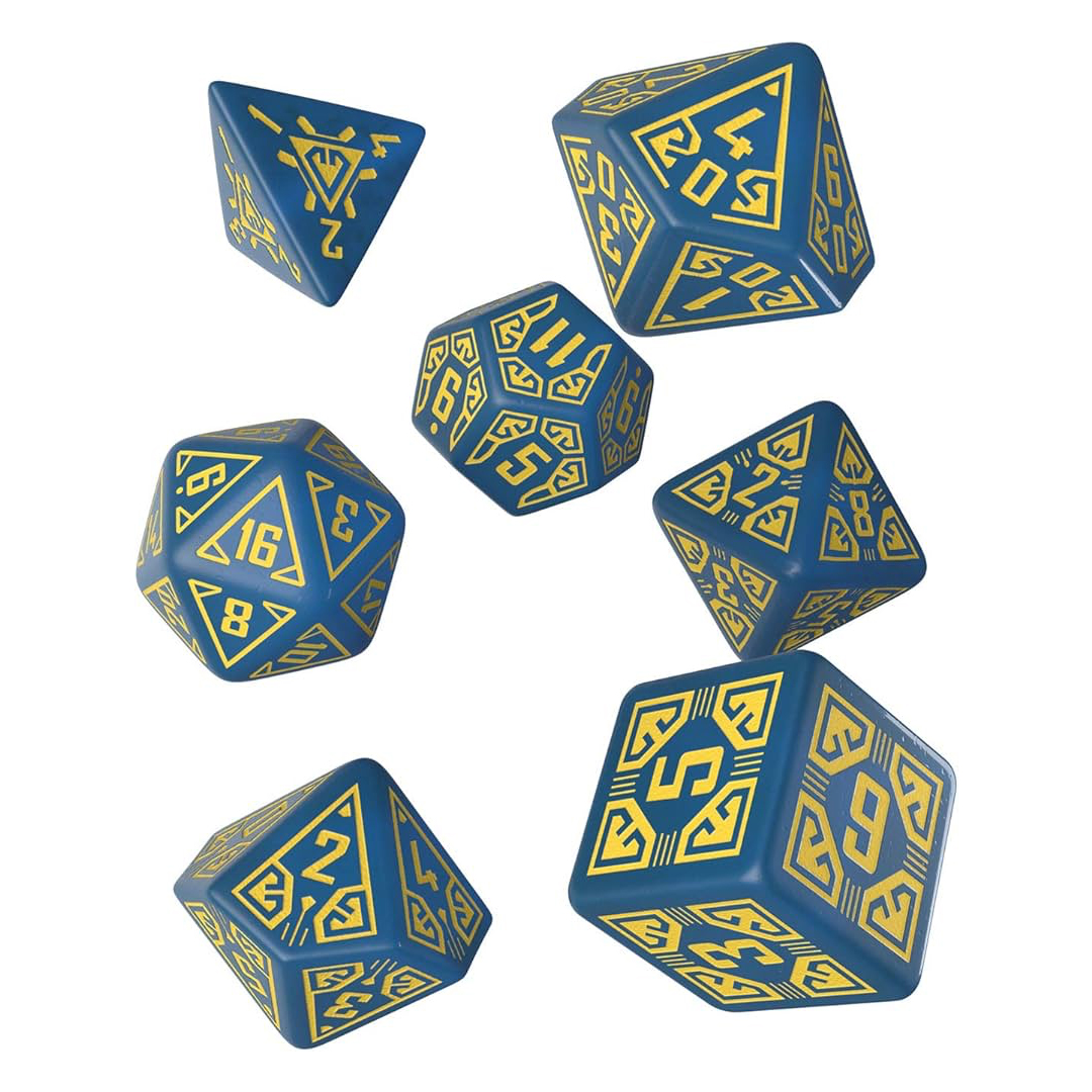 Arcade Dice Set – Blue & Yellow