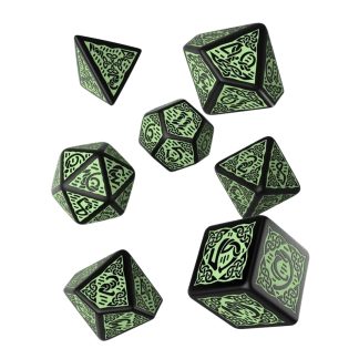 Celtic Dice Set - Black & Green