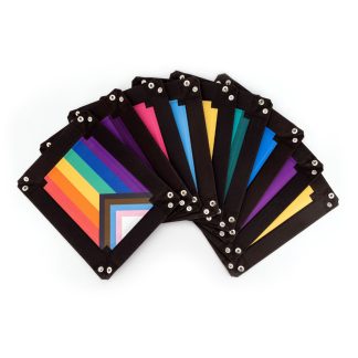 Fan Roll - Pride Velvet Dice Tray With Leather Backing