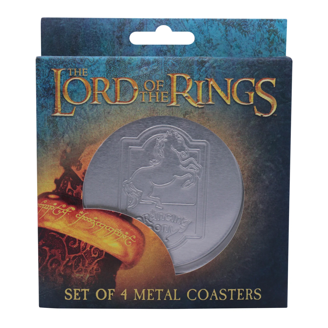 The Lord of the Rings Set of 4 Embossed Metal Coasters